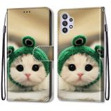 Peněženkové kožené pouzdro pro Samsung Galaxy A32 5G – Frog Kitten