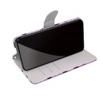 Peňeženkové kožené pouzdro DRAWING na Xiaomi Mi 10T Lite 5G - Chrysanthemum Pink White Purple