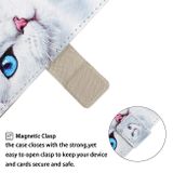 Pěneženkové pouzdro   Coloured Drawing Pattern na iPhone 11 pro - White Cat