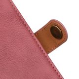 Peňaženkové kožené pouzdro na Motorola Moto E7 Power - Růžová