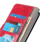 Peneženkové kožené pouzdro RETRO na Motorola Moto G100 - Červená