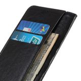 Peněženkové kožené pouzdro Crazy Horse Flip na Xiaomi Redmi Note 10/10S - Černá