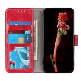 Peněženkové kožené pouzdro Crazy Horse na Xiaomi Redmi Note 10/10S - Červená