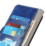 Peněženkové kožené pouzdro Crazy Horse na Xiaomi Redmi Note 10/10S - Modrá
