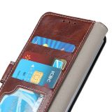 Peněženkové kožené pouzdro Crazy Horse na Xiaomi Redmi Note 10/10S - Hnědá