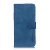 Peněženkové kožené pouzdro KHAZNEH Retro na Xiaomi Redmi Note 10/10S - Modrá