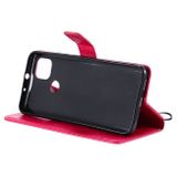Peňaženkové kožené pouzdro na Motorola Moto G9 Power - Rose Red