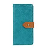 Peněženkové kožené pouzdro Floral na Xiaomi Redmi Note 10/10S - Modrá
