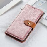 Peněženkové kožené pouzdro Floral na Xiaomi Redmi Note 10/10S - Růžová