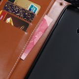 Peňaženkové kožené pouzdro na Motorola Moto E7 Power - Tmavomodrá