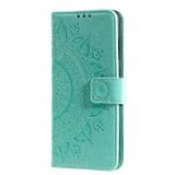 Peněženkové kožené pouzdro Totem Flower pro Samsung Galaxy A71 5G - Zelená