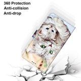 Peňeženkové kožené pouzdro DRAWING na Xiaomi Redmi Note 10 5G - Big Cat Holding Kitten