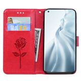 Peňaženkové kožené pouzdro ROSES na Xiaomi Mi 11 Lite - Červená