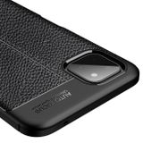 Gumový kryt LITCHI na Samsung Galaxy A22 5G - Černá