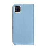 Peňeženkové kožené pouzdro LITCHI na Samsung Galaxy A22 4G - Modrá