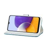 Peneženkové třpyt puzdro CROCODILE na Samsung Galaxy A22 5G - Modrá