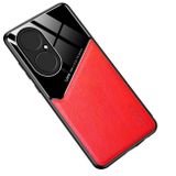 Gumový kryt GLASS na Huawei P50 - Červená