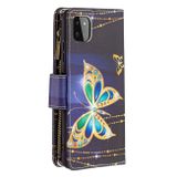 Peňeženkové kožené pouzdro DRAWING na Samsung Galaxy A22 5G - Big Butterfly