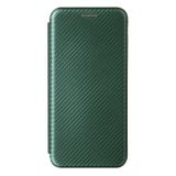 Peneženkové Carbon pouzdro na Samsung Galaxy A22 4G - Zelená