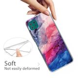Gumový kryt MARBLE na Samsung Galaxy A22 5G - Abstract červená
