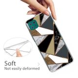 Gumový kryt MARBLE na Samsung Galaxy A22 5G - Rhombus zlatá