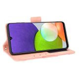 Peňeženkové kožené pouzdro HORIZONTAL na Samsung Galaxy A22 4G - Ružová