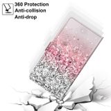 Peneženkové kožené pouzdro DRAWING na Xiaomi Redmi Note 9 - Silver Pink Glitter
