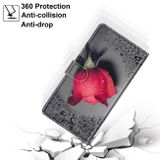 Peneženkové kožené pouzdro DRAWING na Xiaomi Redmi Note 9 - Black Water Drop Rose