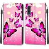 Peněženkové 3D pouzdro pro Samsung Galaxy A50 – Pink Flying Butterflies