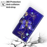 Peněženkové 3D pouzdro pro Samsung Galaxy A50 – Blue Golden Chain Butterflies