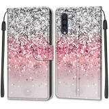 Peněženkové 3D pouzdro pro Samsung Galaxy A50 – Silver Pink Glitter