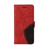Peňeženkové kožené pouzdro DUAL-COLOR na Samsung Galaxy A22 4G - Červená