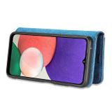 Peňeženkové kožené pouzdro DG.MING na Samsung Galaxy A22 5G - Modrá