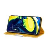Peňeženkové kožené pouzdro na Samsung Galaxy A80 - Žltý