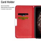 Peňaženkové kožené pouzdro na Samsung Galaxy S8 - Červená