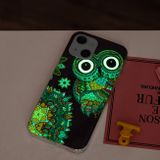 Gumový kryt LUMINOUS  na iPhone 13 Mini - Blue Owl