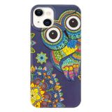 Gumový kryt LUMINOUS  na iPhone 13 - Blue Owl