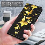 Peneženkové 3D pouzdro PAINTING na iPhone 13 Mini - Gold Butterflies