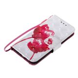 Peneženkové 3D pouzdro PAINTED na iPhone 13 Mini - Red Rose