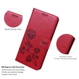 Peneženkové kožené pouzdro ROSE na iPhone 13 Pro Max - Červená