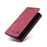 Peněženkové kožené pouzdro na Samsung Galaxy A51 - Vínovo Červená