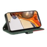 Peňeženkové kožené pouzdro DUAL-COLOR pro Xiaomi Mi 11T / 11T Pro – Zelená