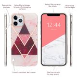 Gumový kryt MARBLE na iPhone 13 Pro Max - Stitching Pink