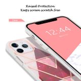 Gumový kryt MARBLE na iPhone 13 Pro Max - Stitching Pink Gray