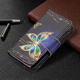 Peneženkové kožené pouzdro DRAWING na Samsung Galaxy S22 5G - Big Butterfly