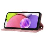 Peněženkové kožené pouzdro STRIPED pro Samsung Galaxy A03 - Růžová