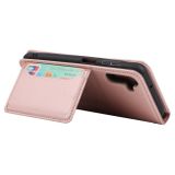 Peněženkové kožené pouzdro LIQUID pro Samsung Galaxy A04s - Růžově zlatá