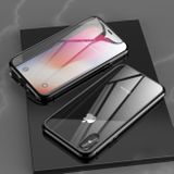 Magnetické kovové pouzdro pro iPhone X / XS - černé