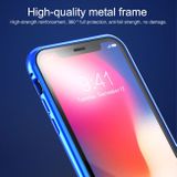 Magnetic Metal pouzdro na iPhone X / XS - Červená