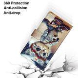 Peneženkové kožené pouzdro DRAWING na Samsung Galaxy S22 5G - Leather Shoes Cat